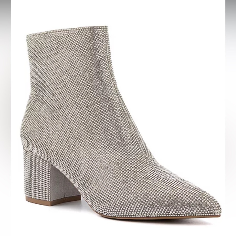 $80 Sugar Women's Nightlife Bling Ankle Boots rhinestone NEW 9.5